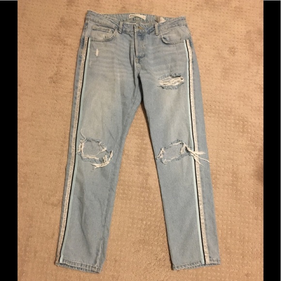 ZARA Trendy distressed and ripped denim EUC - Picture 1 of 5